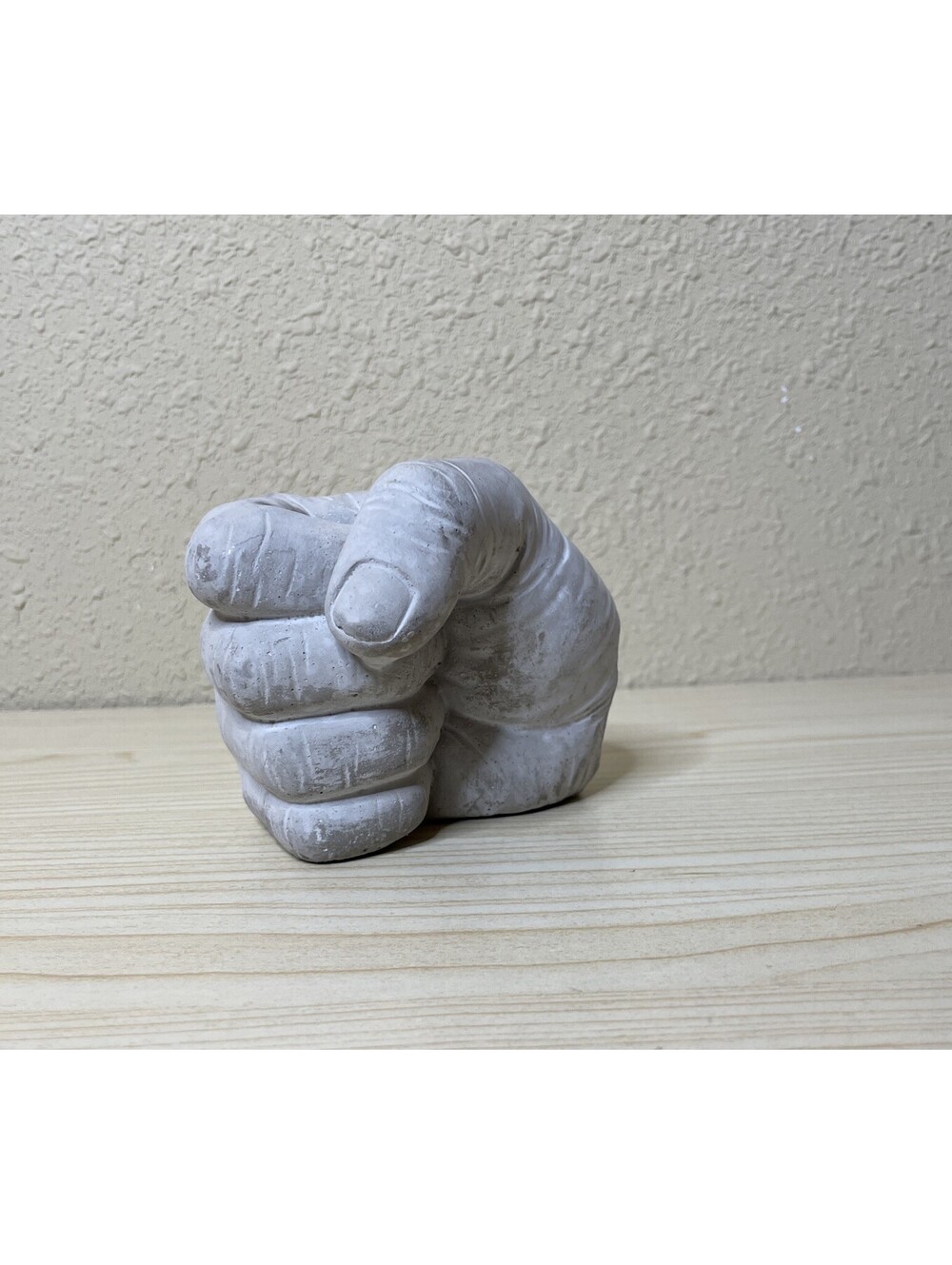 Hand Fist Cement Statue Planter Novelty 3.5”H X 5.5”W X 3.9”D